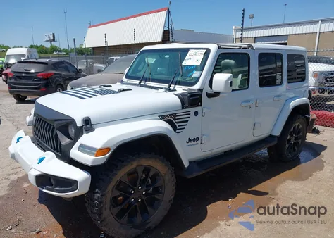 2021 Jeep Wrangler 4Xe Unlimited High Altitude 4X4 из США, поврежденный, VIN 1C4JJXP68MW716328